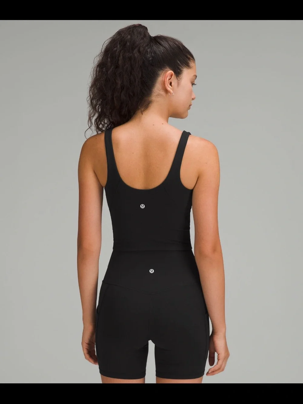 lululemon athletica Align Ribbed Black V-Neck Cropped Tank
